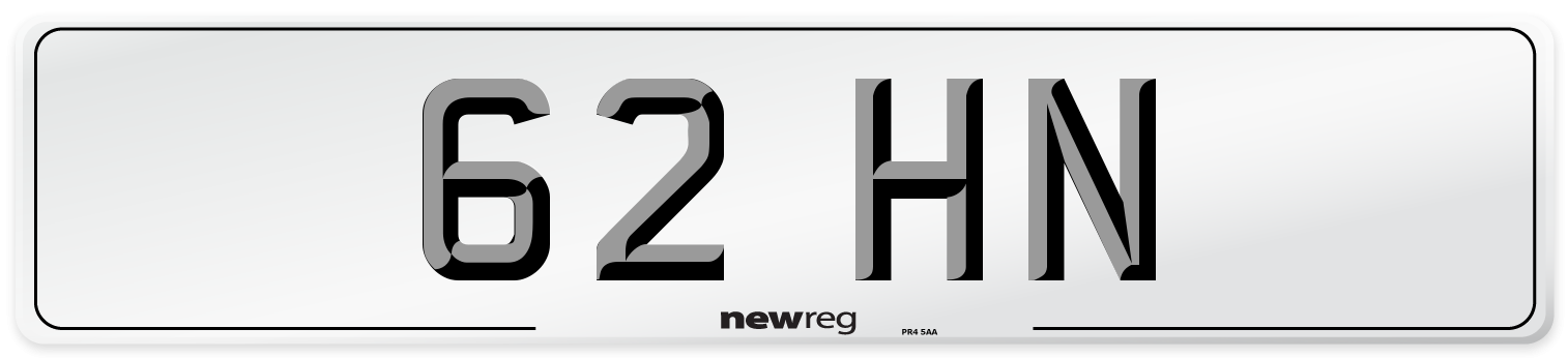 62 HN Number Plate from New Reg